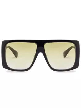 Moschino Eyewear солнцезащитные очки в массивной оправе с логотипом, желтый
