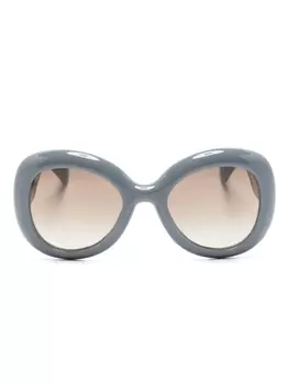 Moschino Eyewear солнцезащитные очки в массивной оправе с логотипом, синий