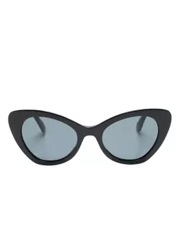 Moschino Eyewear солнцезащитные очки в оправе 'кошачий глаз' с логотипом, черный