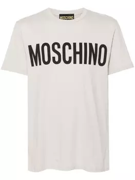 Moschino футболка из хлопчатобумажного джерси, серый