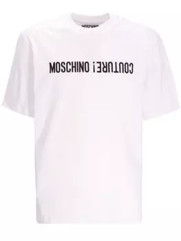 Moschino футболка из хлопка с логотипом, белый