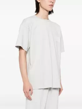 Moschino футболка из хлопка с нашивкой-логотипом, серый