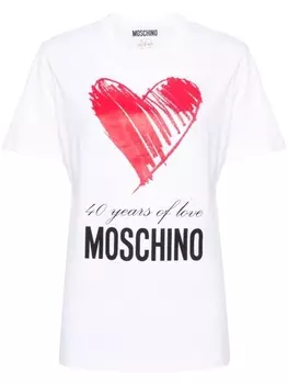 Moschino футболка из органического хлопка, белый