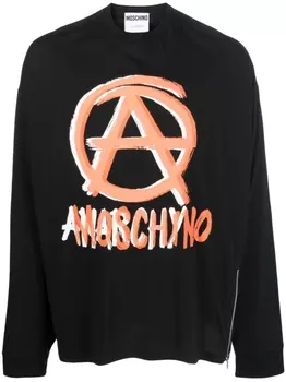 Moschino футболка из органического хлопка с логотипом, черный