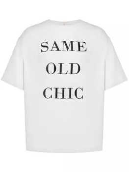 Moschino футболка на молнии с надписью, белый