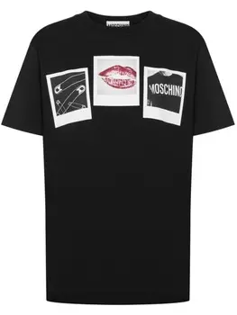 Moschino футболка с графичным принтом, белый