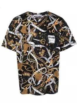 Moschino футболка с графичным принтом, черный