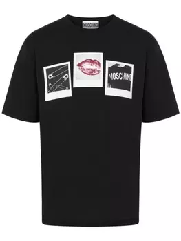 Moschino футболка с графичным принтом, черный