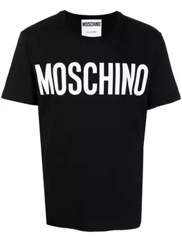 Moschino футболка с короткими рукавами и логотипом, черный