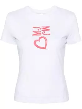 Moschino футболка с логотипом, белый