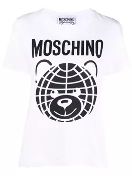 Moschino футболка с логотипом, белый