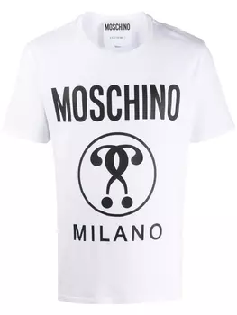 Moschino футболка с логотипом, белый