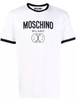 Moschino футболка с логотипом, белый