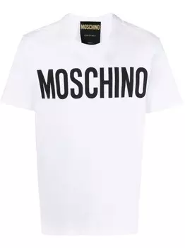 Moschino футболка с логотипом, белый
