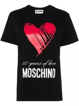 Moschino футболка с логотипом, черный