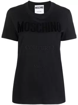 Moschino футболка с логотипом, черный