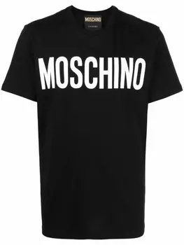 Moschino футболка с логотипом, черный