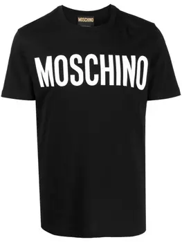 Moschino футболка с логотипом, черный