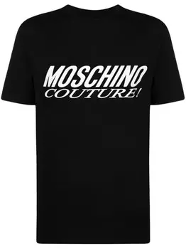 Moschino футболка с логотипом, черный