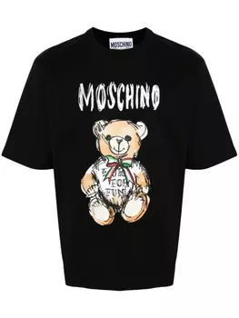 Moschino футболка с логотипом, черный