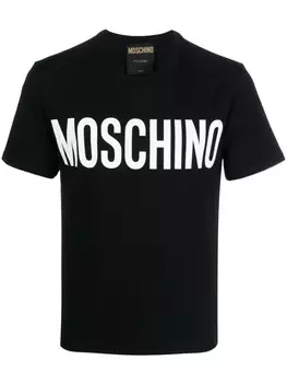 Moschino футболка с логотипом, черный