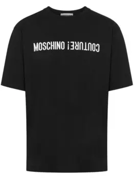 Moschino футболка с логотипом, черный