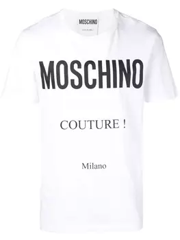 Moschino футболка с логотипом 'Couture!', белый