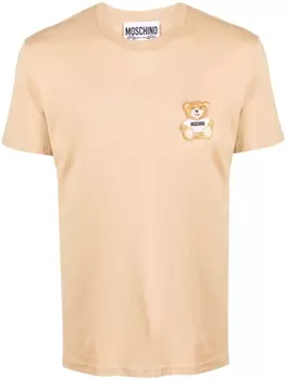 Moschino футболка с логотипом, нейтральный цвет