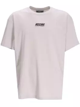 Moschino футболка с логотипом, серый
