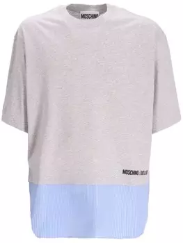 Moschino футболка с логотипом, серый