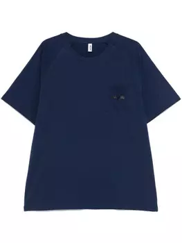 Moschino футболка с логотипом, синий