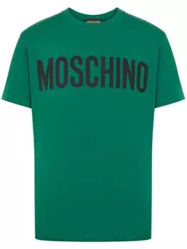 Moschino футболка с логотипом, зеленый