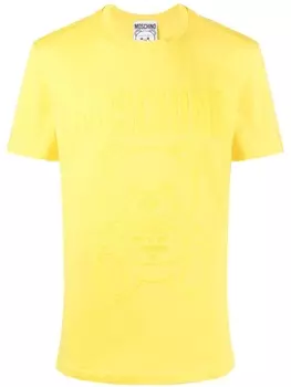 Moschino футболка с логотипом, желтый
