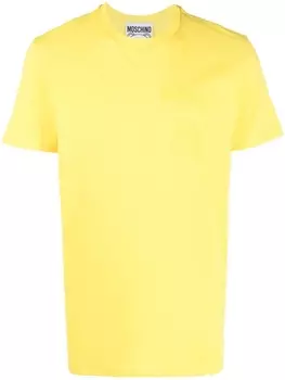 Moschino футболка с логотипом, желтый