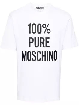 Moschino футболка с надписью, белый