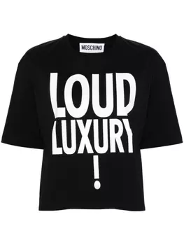 Moschino футболка с надписью, черный