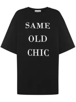 Moschino футболка с надписью, черный
