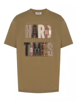 Moschino футболка с надписью, зеленый