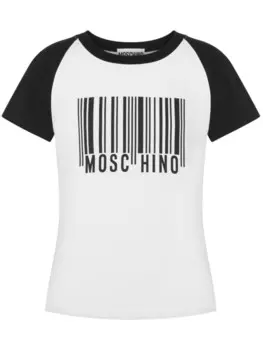 Moschino футболка с принтом, белый