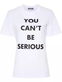 Moschino футболка с принтом, белый