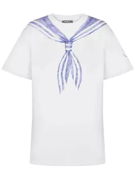 Moschino футболка с принтом, белый