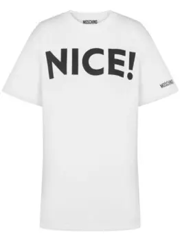 Moschino футболка с принтом, белый