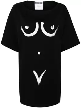 Moschino футболка с принтом, черный