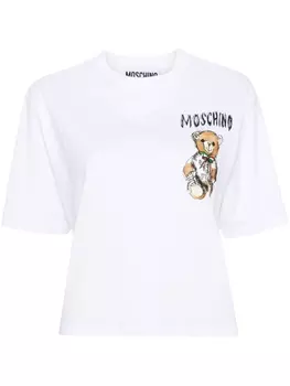 Moschino футболка с принтом Teddy Bear, белый