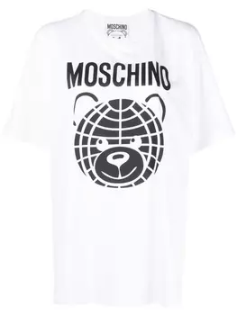 Moschino футболка с принтом Teddy Bear, белый