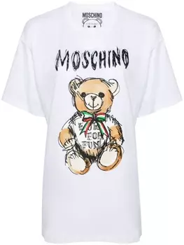 Moschino футболка с принтом Teddy Bear, белый