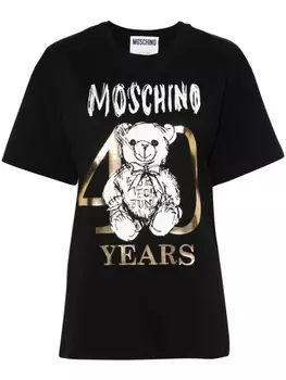 Moschino футболка с принтом Teddy Bear, черный