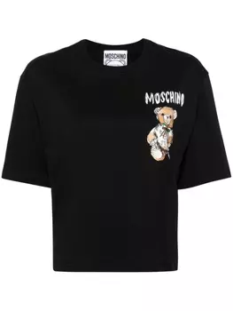 Moschino футболка с принтом Teddy Bear, черный