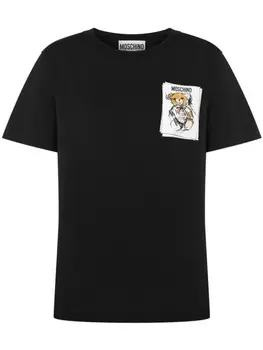 Moschino футболка с принтом Teddy Bear, черный