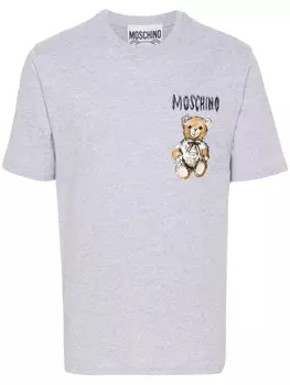 Moschino футболка с принтом Teddy Bear, серый